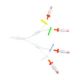 PROLONG 4 VOIES AVEC 3 VALVES ANTIRETOUR ET 4 NEUTRACLEAR D:1mm L: 10cm