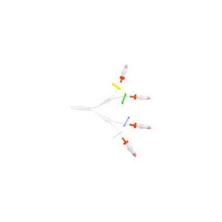 PROLONG 4 VOIES AVEC 3 VALVES ANTIRETOUR ET 4 NEUTRACLEAR D:1mm L: 10cm