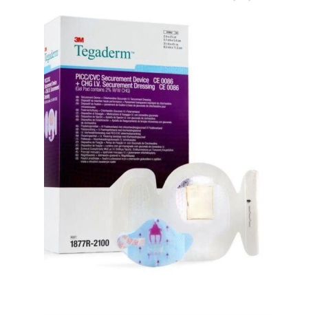 Système 3M™ de sécurisation de PICC/CVC + pansement CHG   - Système de fixation sans suture avec pansement antimicrobien inclus 