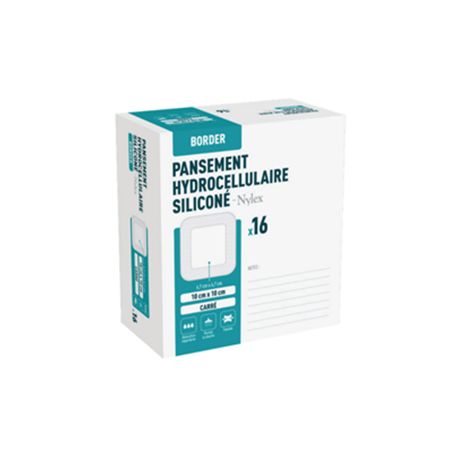 NYLEX BORDER 17.5X17.5 BOITE DE 10 PANSEMENTS CARRE